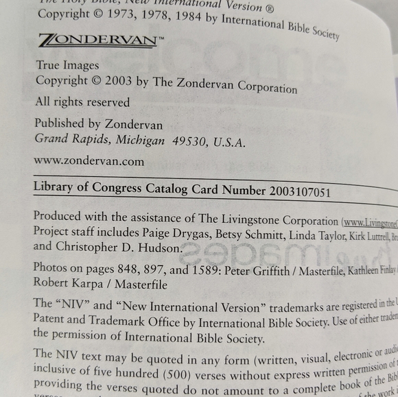 True Images Bible for Teen Girls NIV Zundervan Co - Picture 7 of 7